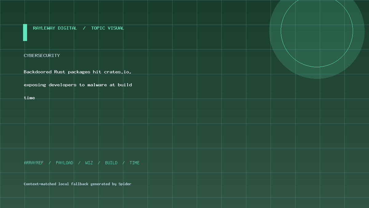 Backdoored Rust packages hit crates.io, exposing developers to malware at build time