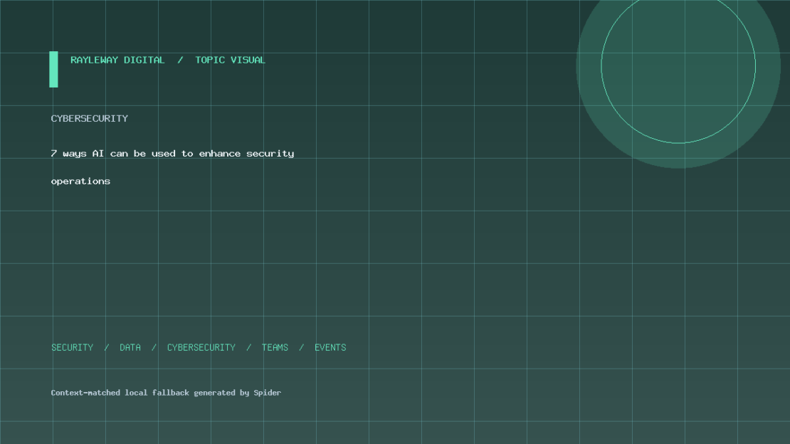 7 ways AI can be used to enhance security operations