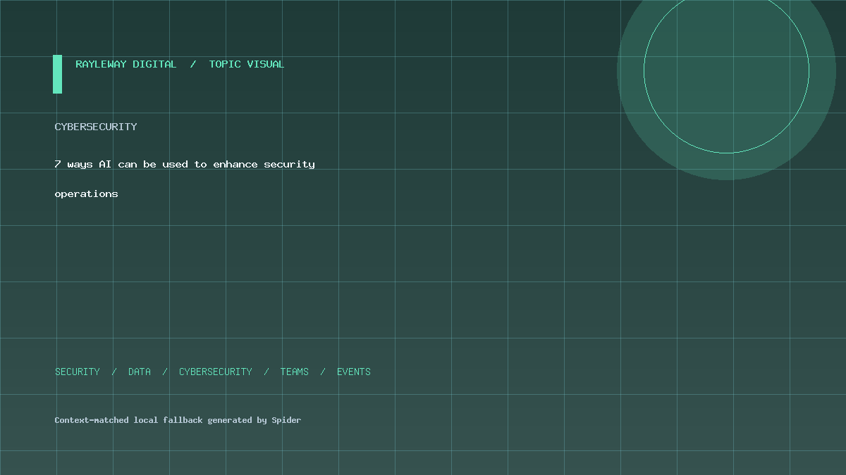 7 ways AI can be used to enhance security operations